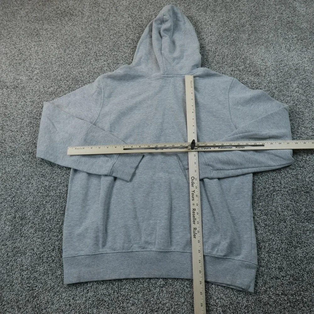 North Face Hoodie Mens L Gray Graphic Logo Pullover Sweatshirt Sweater Fleece